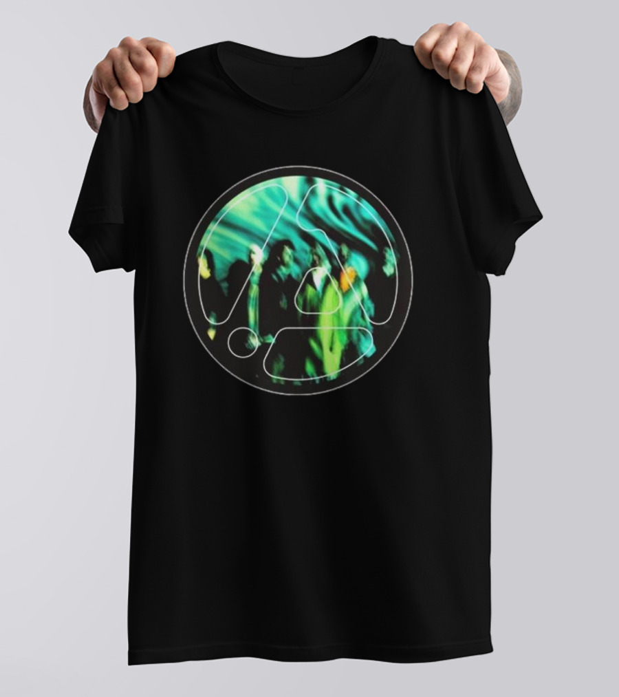 Linkin Park From Zero Framed Green Abstract Circle T-Shirt