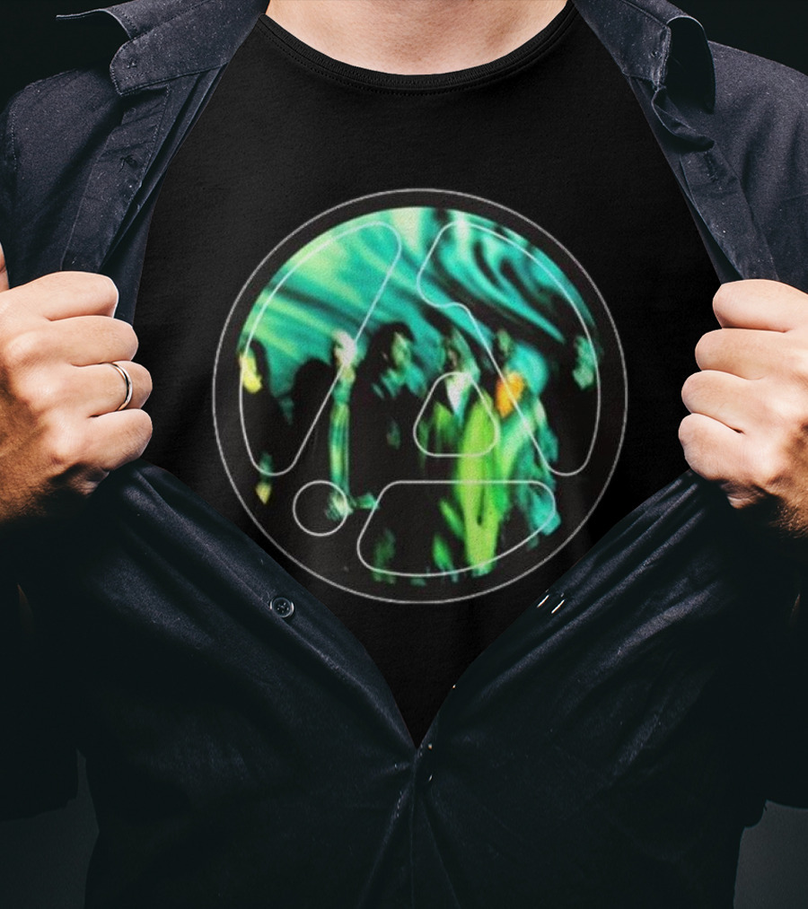 Linkin Park From Zero Framed Green Abstract Circle T-Shirt