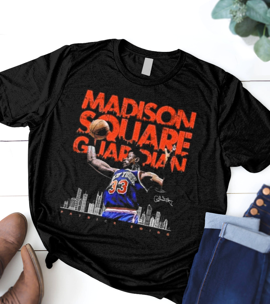 Patrick Ewing Madison Square Guardian New York Knicks Signature T-Shirt