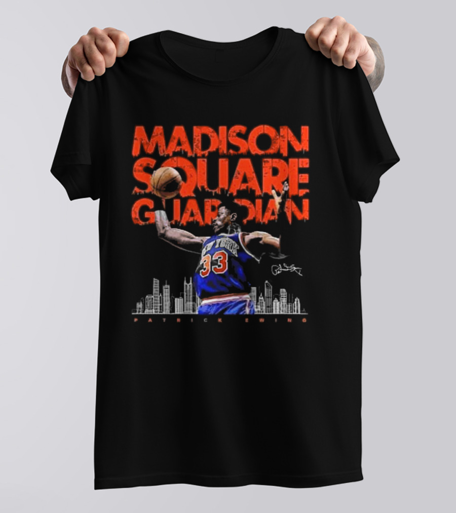 Patrick Ewing Madison Square Guardian New York Knicks Signature T-Shirt