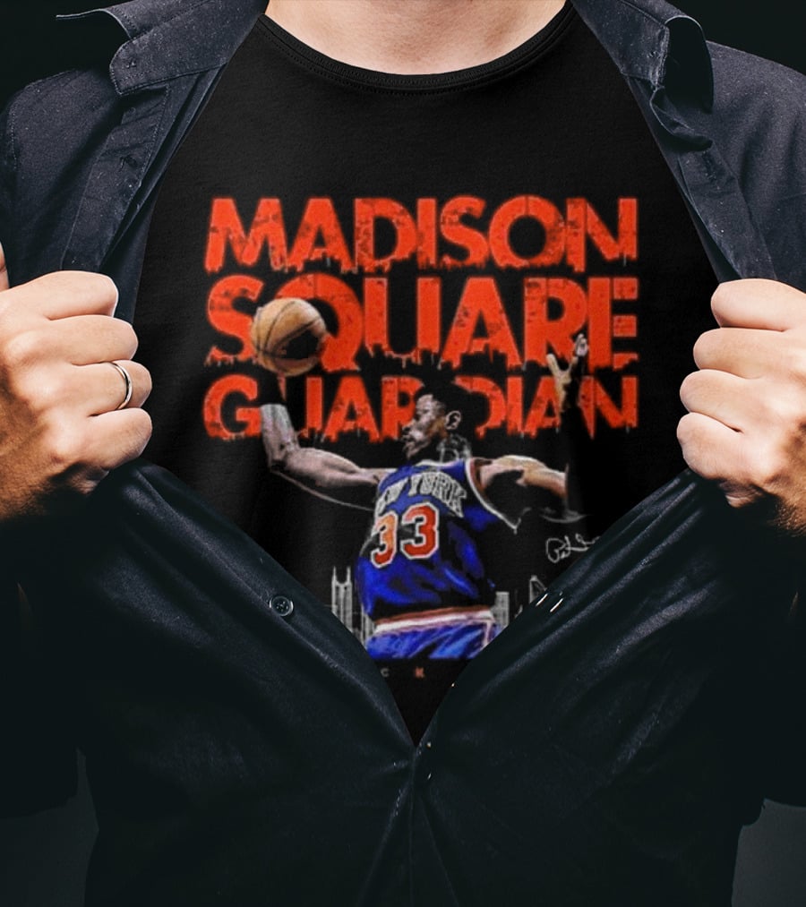 Patrick Ewing Madison Square Guardian New York Knicks Signature T-Shirt