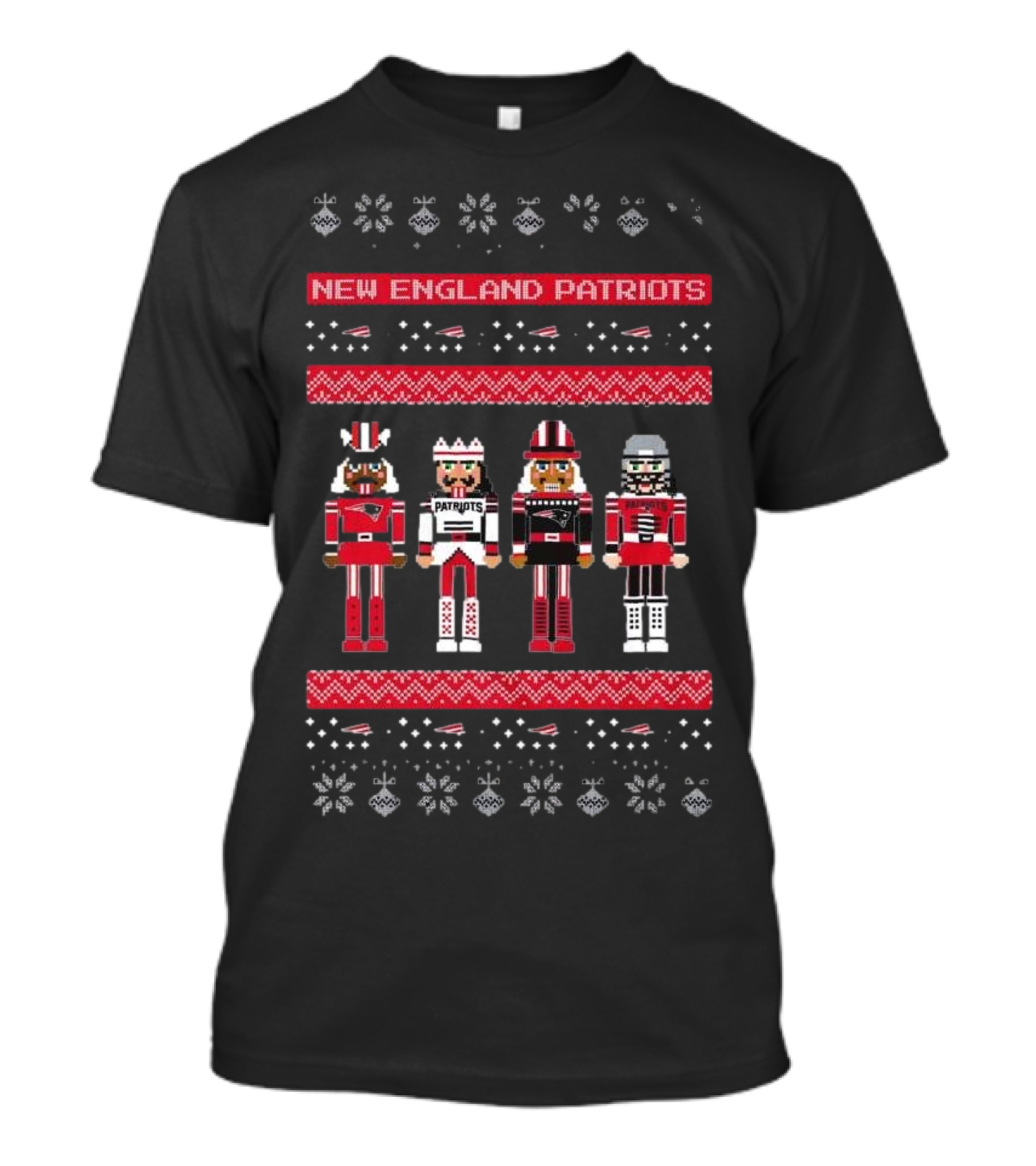 New England Patriots Nutcracker Holiday Sweater T-Shirt