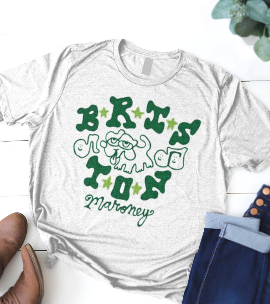 Briston Maroney Playful Dog And Stars T-Shirt