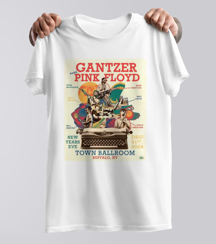 Gantzer Does Pink Floyd New Years Eve Town Ballroom Buffalo NY Dec 31st T-Shirt