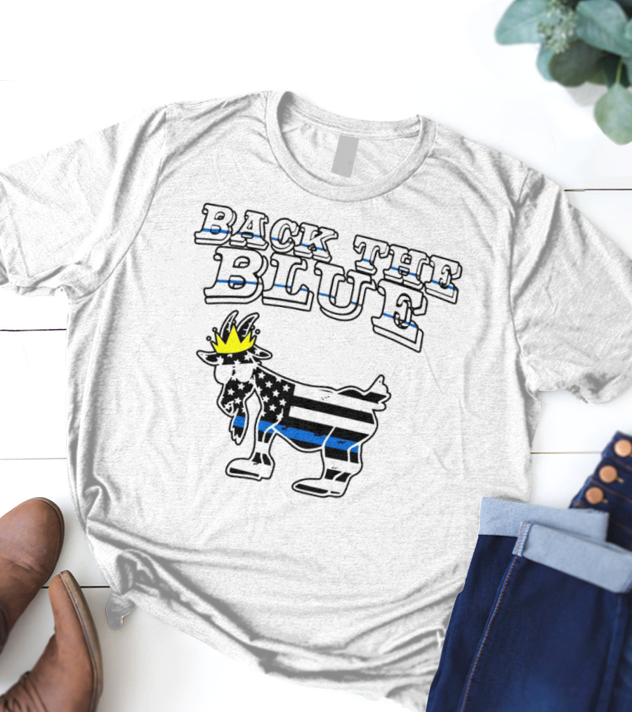 Back The Blue Goat US Flag T-Shirt