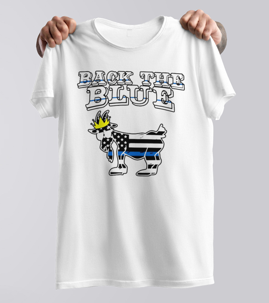 Back The Blue Goat US Flag T-Shirt