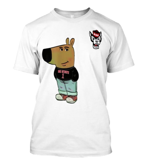 NC State Wolfpack Chill Guy Bear In Jersey And Jeans T-Shirt
