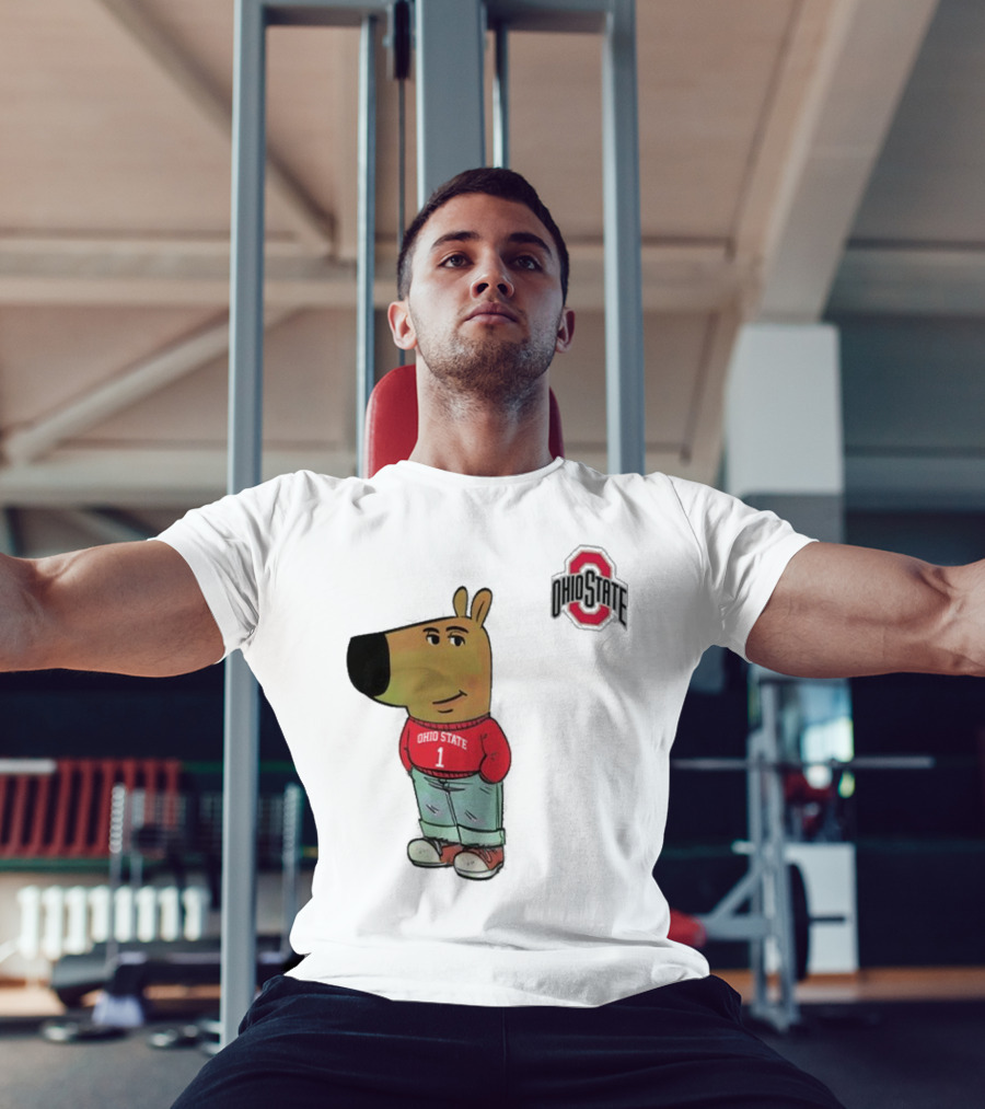 Ohio State Buckeyes Character In Red T-Shirt