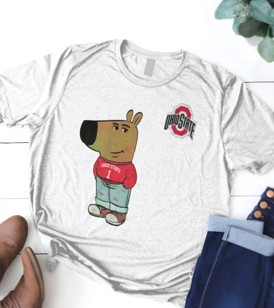 Ohio State Buckeyes Character In Red T-Shirt