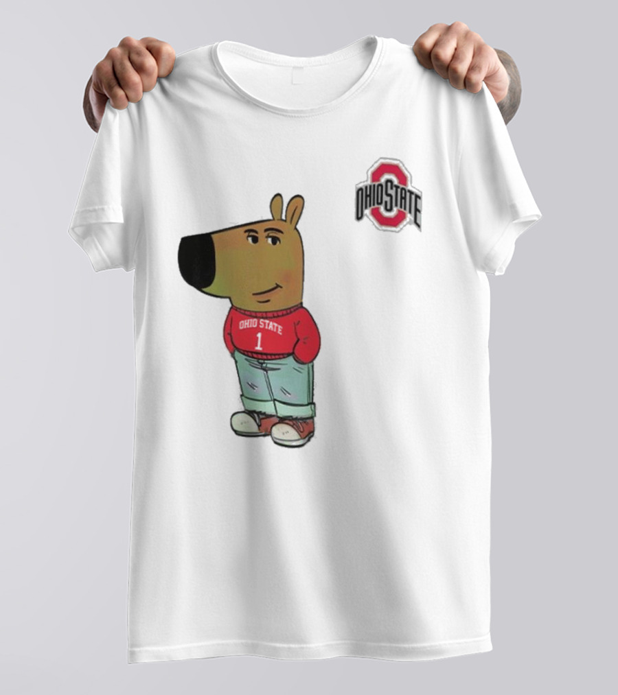 Ohio State Buckeyes Character In Red T-Shirt