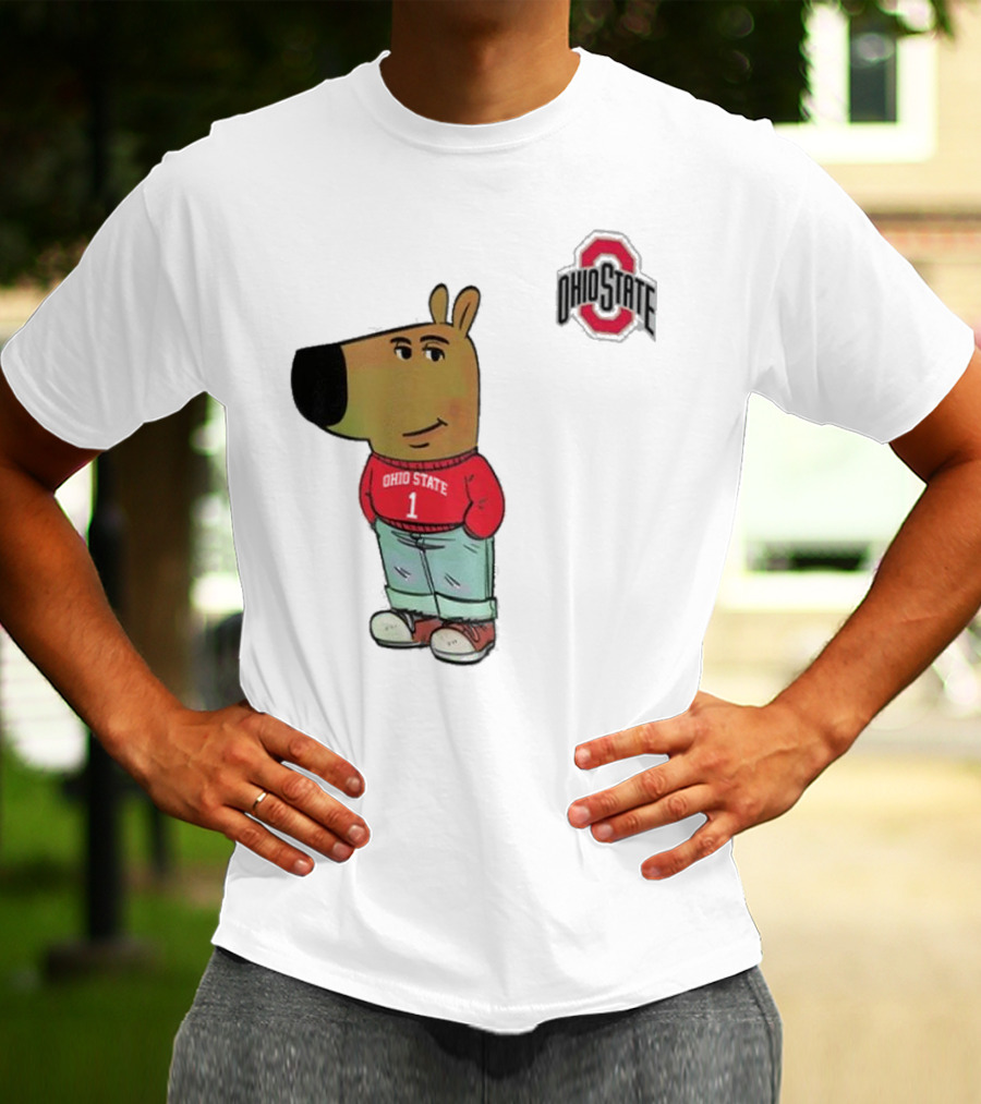 Ohio State Buckeyes Character In Red T-Shirt