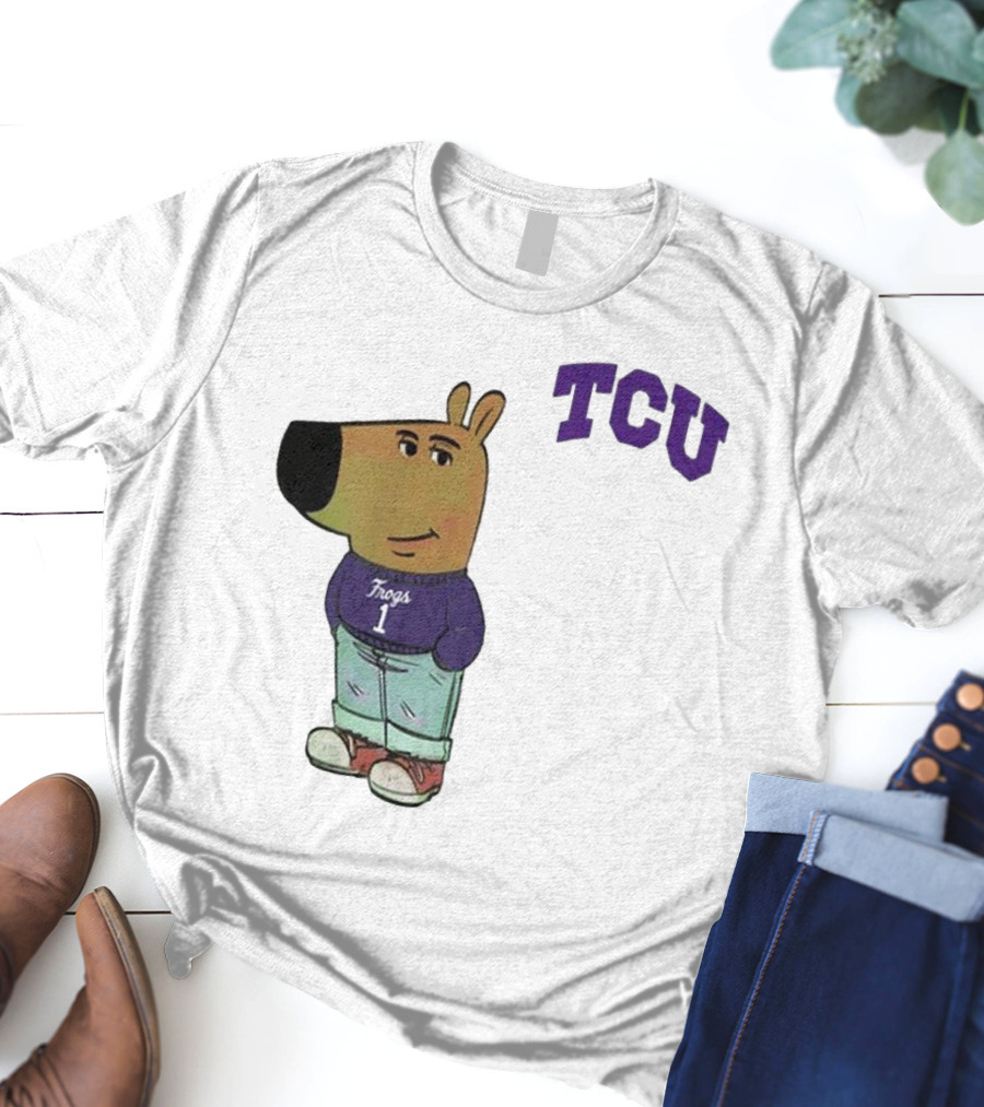 TCU Horned Frogs Chill Guy Cartoon Character In Frogs Jersey T-Shirt