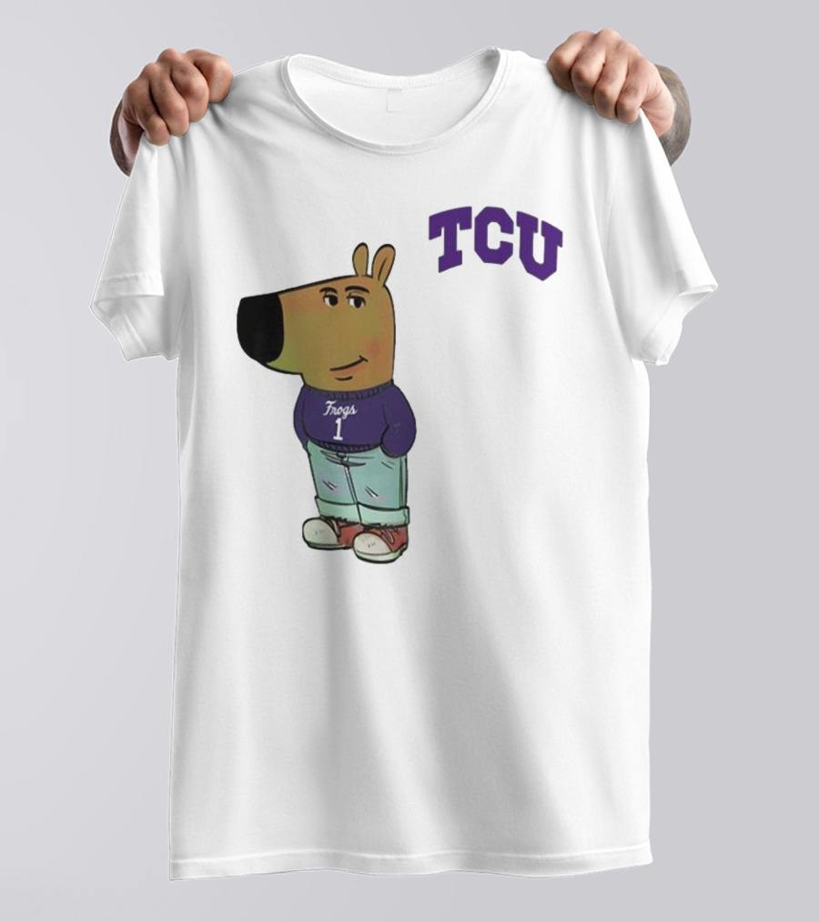 TCU Horned Frogs Chill Guy Cartoon Character In Frogs Jersey T-Shirt