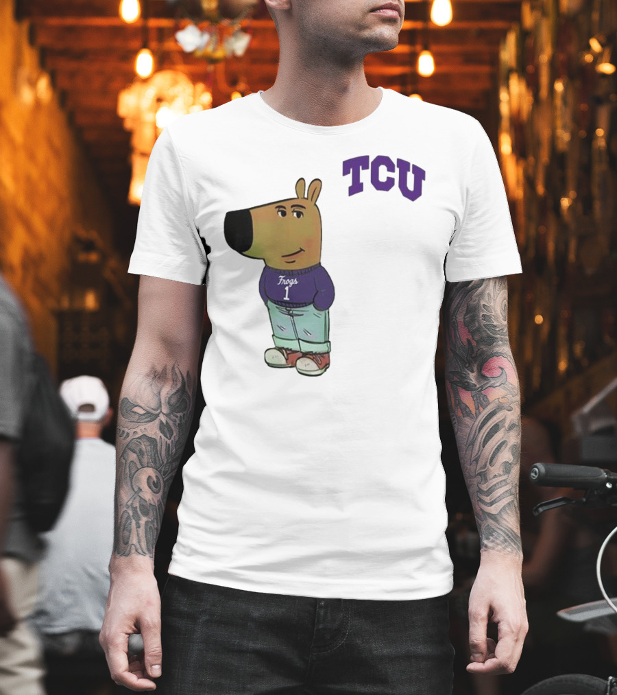 TCU Horned Frogs Chill Guy Cartoon Character In Frogs Jersey T-Shirt