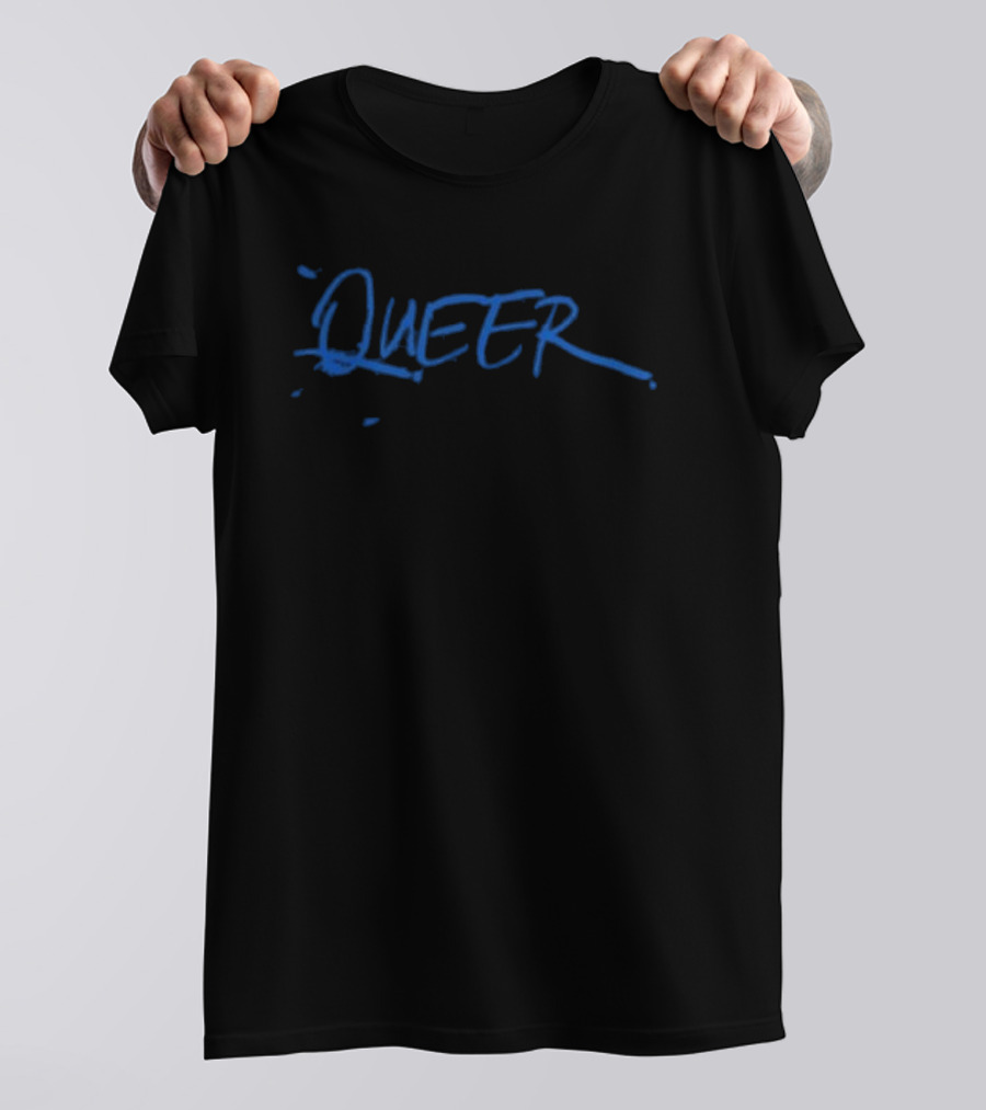 A24films Blue Queer Text T-Shirt