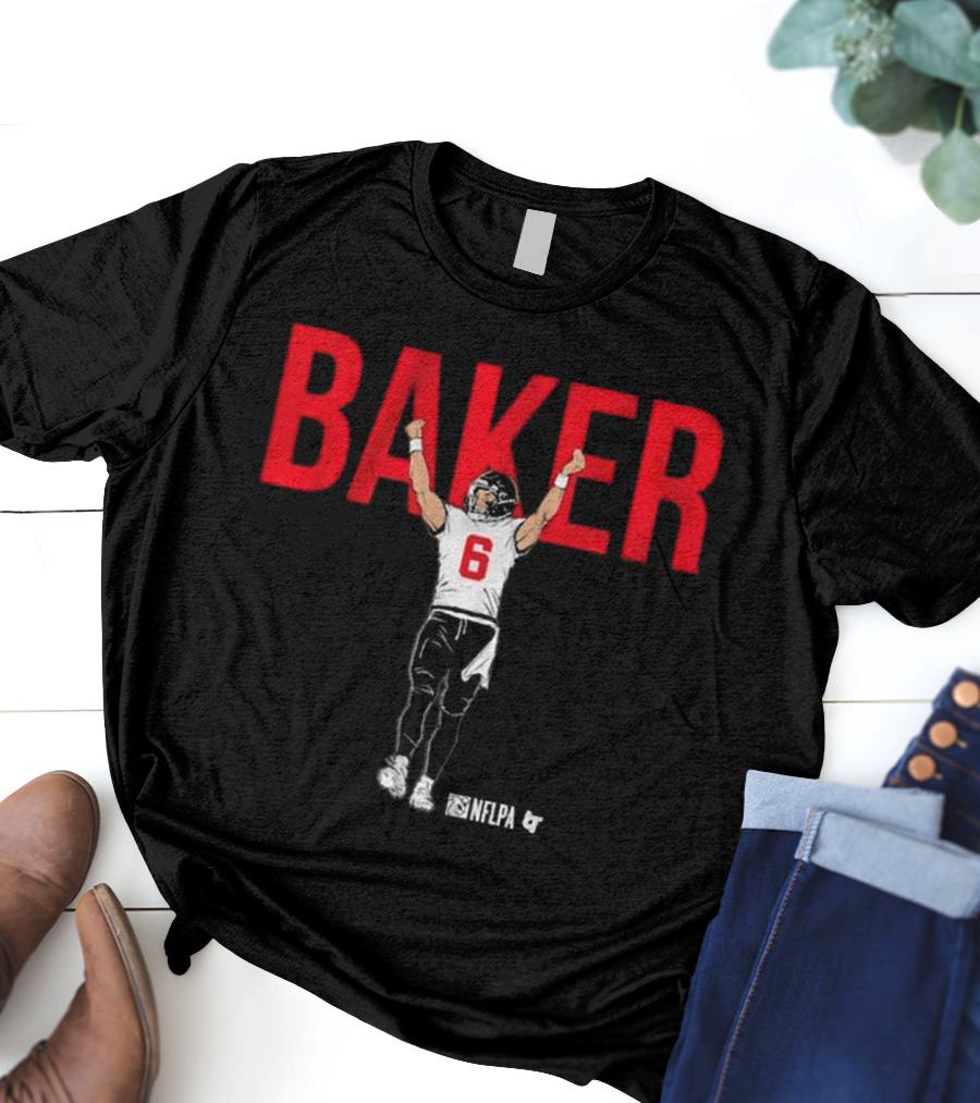 Baker NFLPA Celebration Number 6 Football Victory T-Shirt