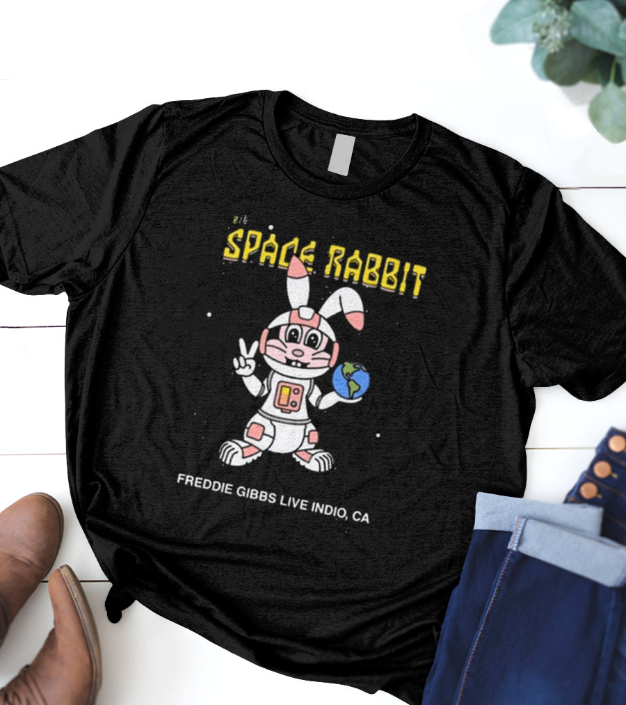 Space Rabbit Freddie Gibbs Live Indio CA Earth Character T-Shirt