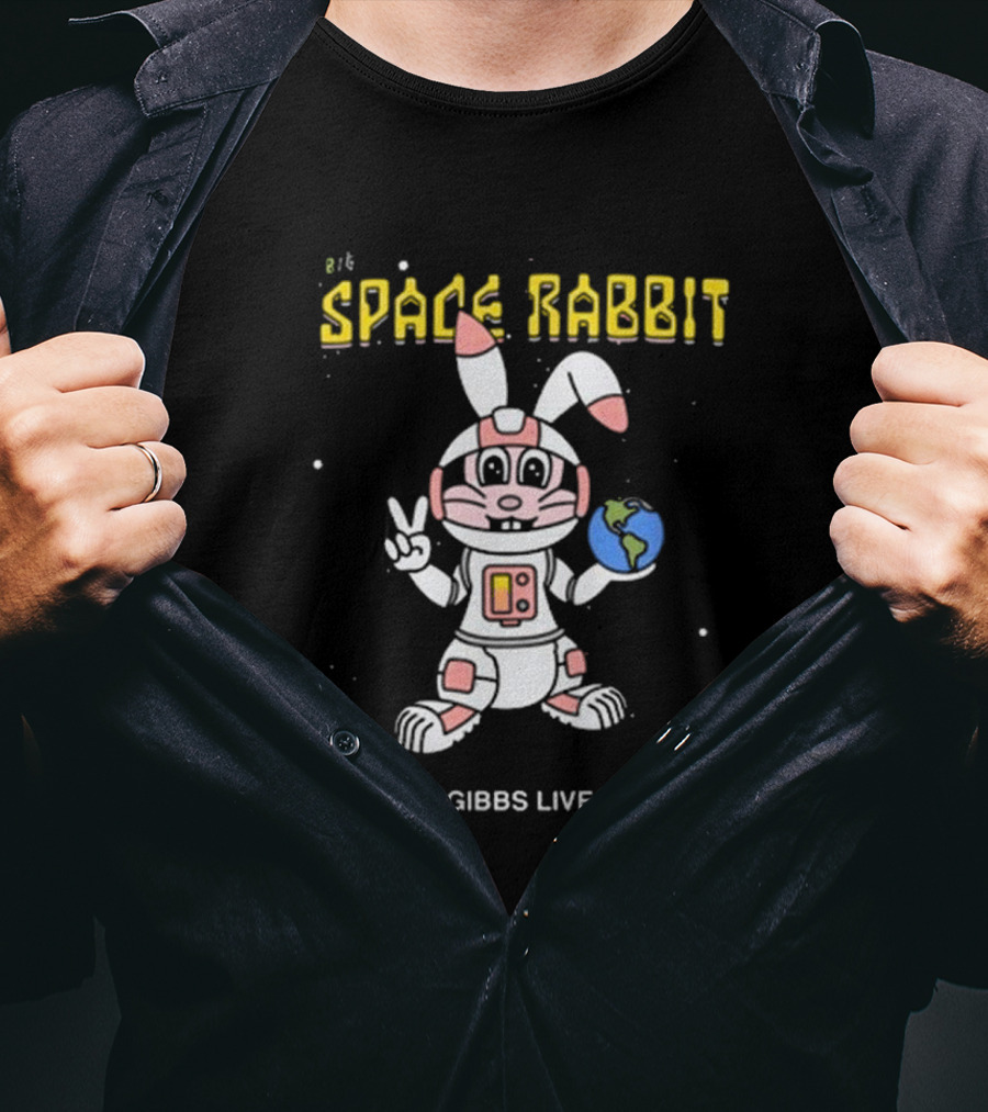Space Rabbit Freddie Gibbs Live Indio CA Earth Character T-Shirt