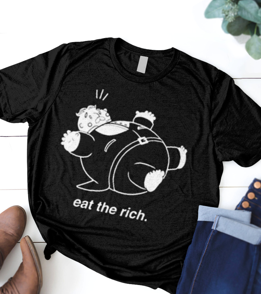 Lameun Eat The Rich Cartoon Character T-Shirt