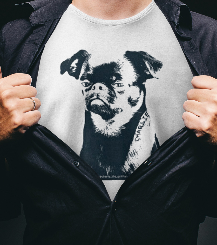 Charlie The Griffon Charlie Face Sketch T-Shirt
