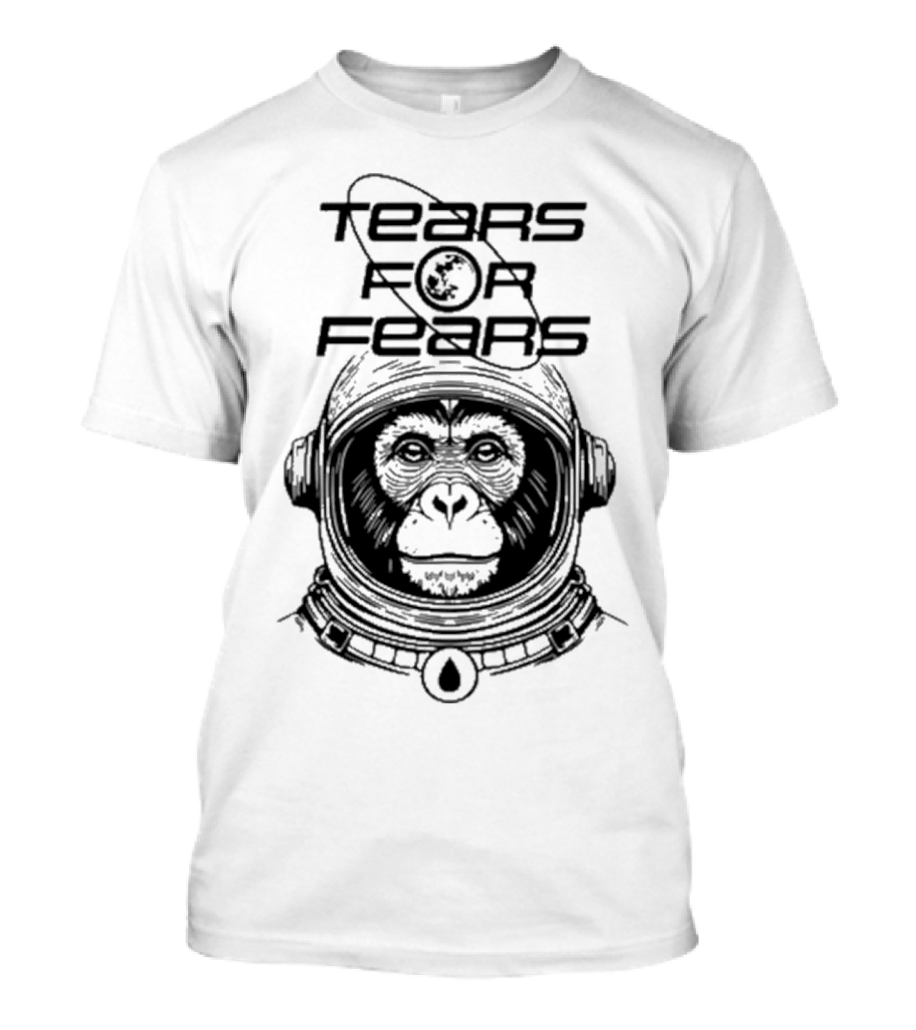 Tears For Fears Space Monkey Astronaut With Planet And Teardrop Helmet T-Shirt
