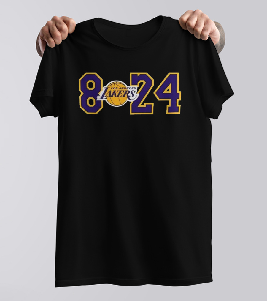 Los Angeles Lakers 8 24 Kobe Bryant NBA Wordmark T-Shirt
