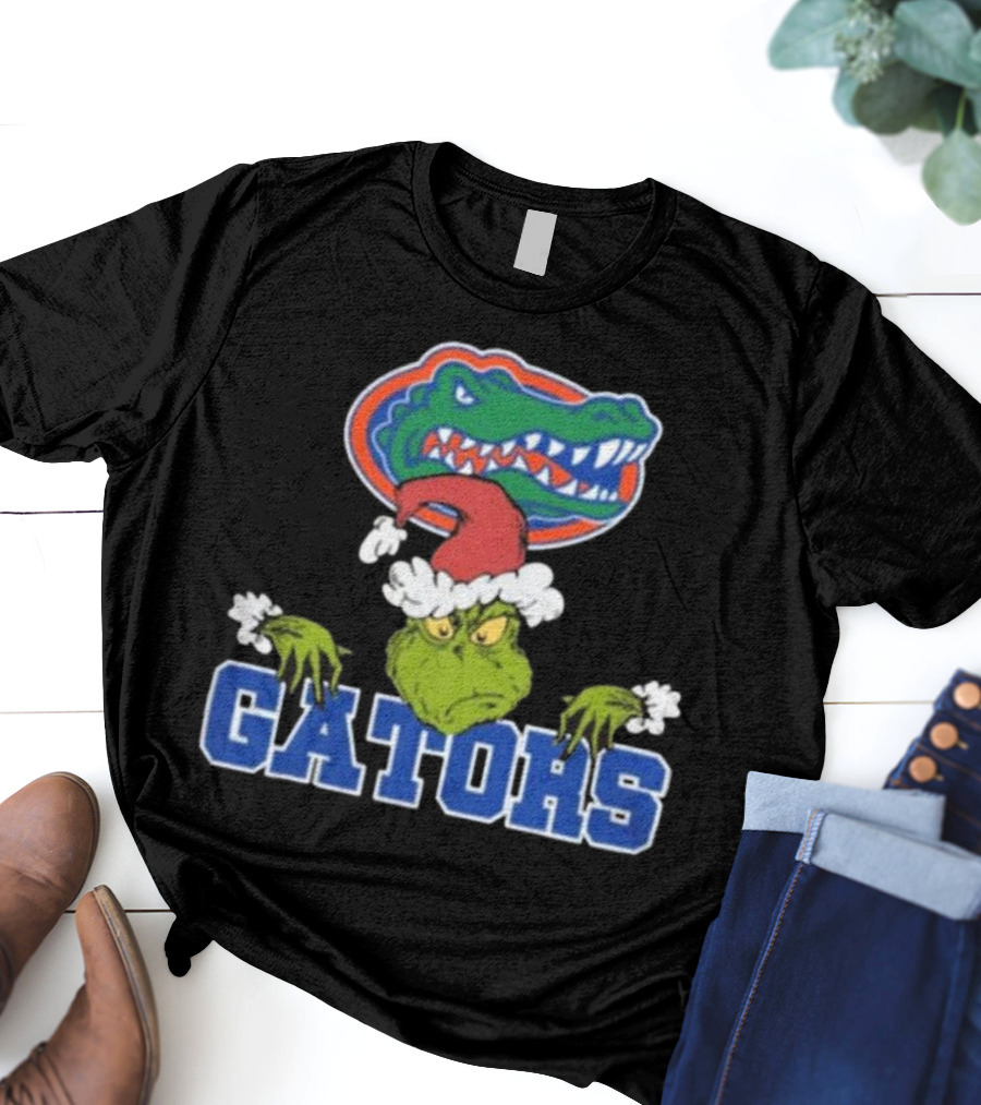 Florida Gators Grinch Christmas Football T-Shirt