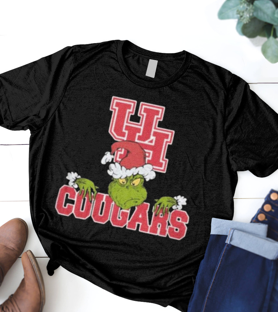 NCAA Houston Cougars Grinch Christmas T-Shirt