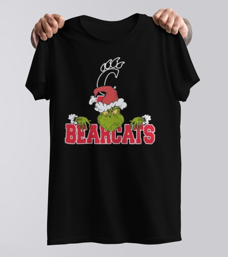 NCAA Cincinnati Bearcats Grinch Christmas Football T-Shirt