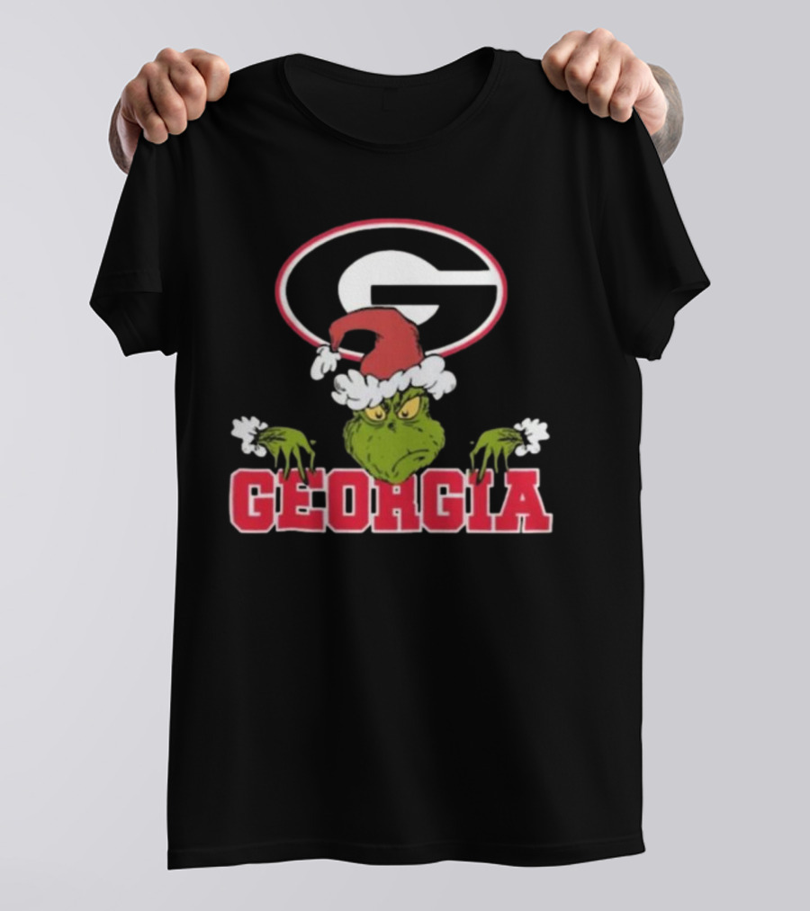 Georgia Bulldogs Grinch Christmas NCAA Football T-Shirt