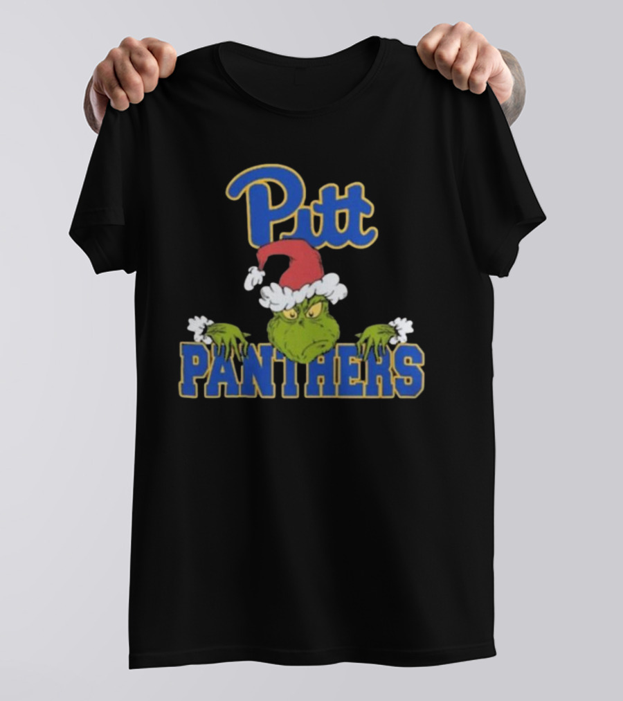 Pitt Panthers Grinch Christmas Football T-Shirt
