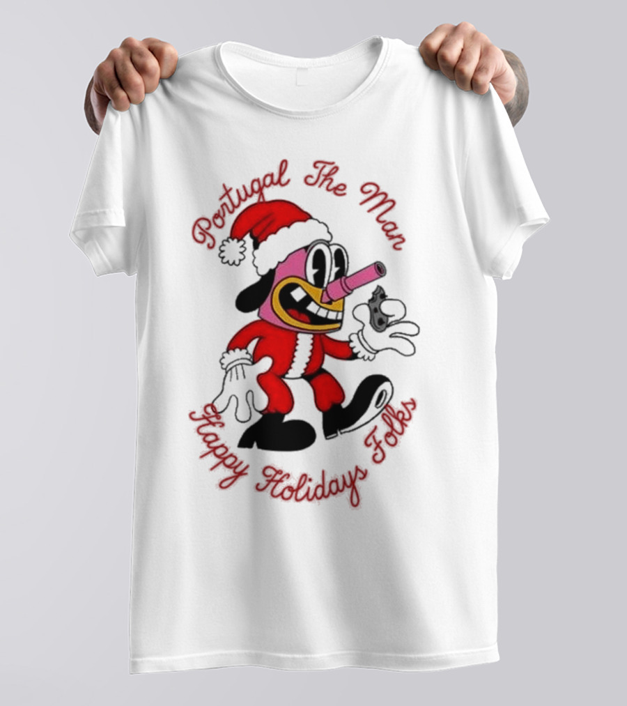 Portugal The Man Happy Holidays Folks Santa Character Act Now T-Shirt