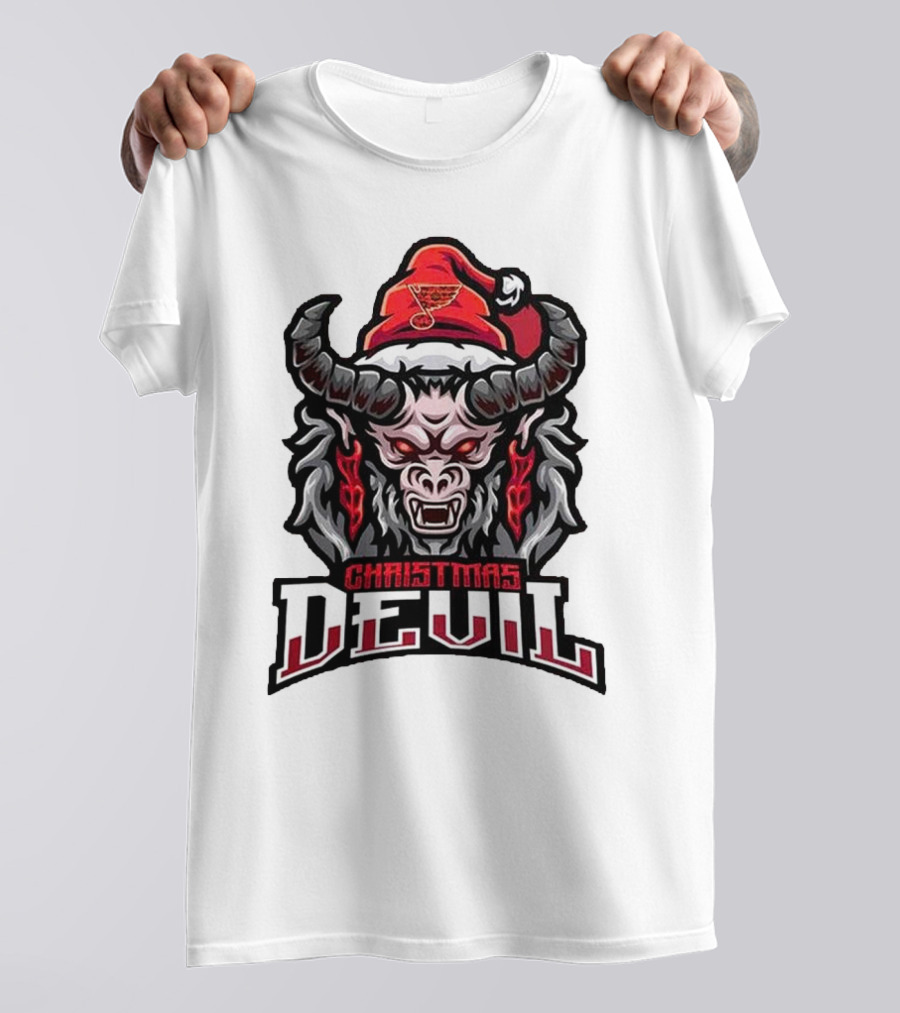 St. Louis Blues Krampus Christmas Devil NHL T-Shirt