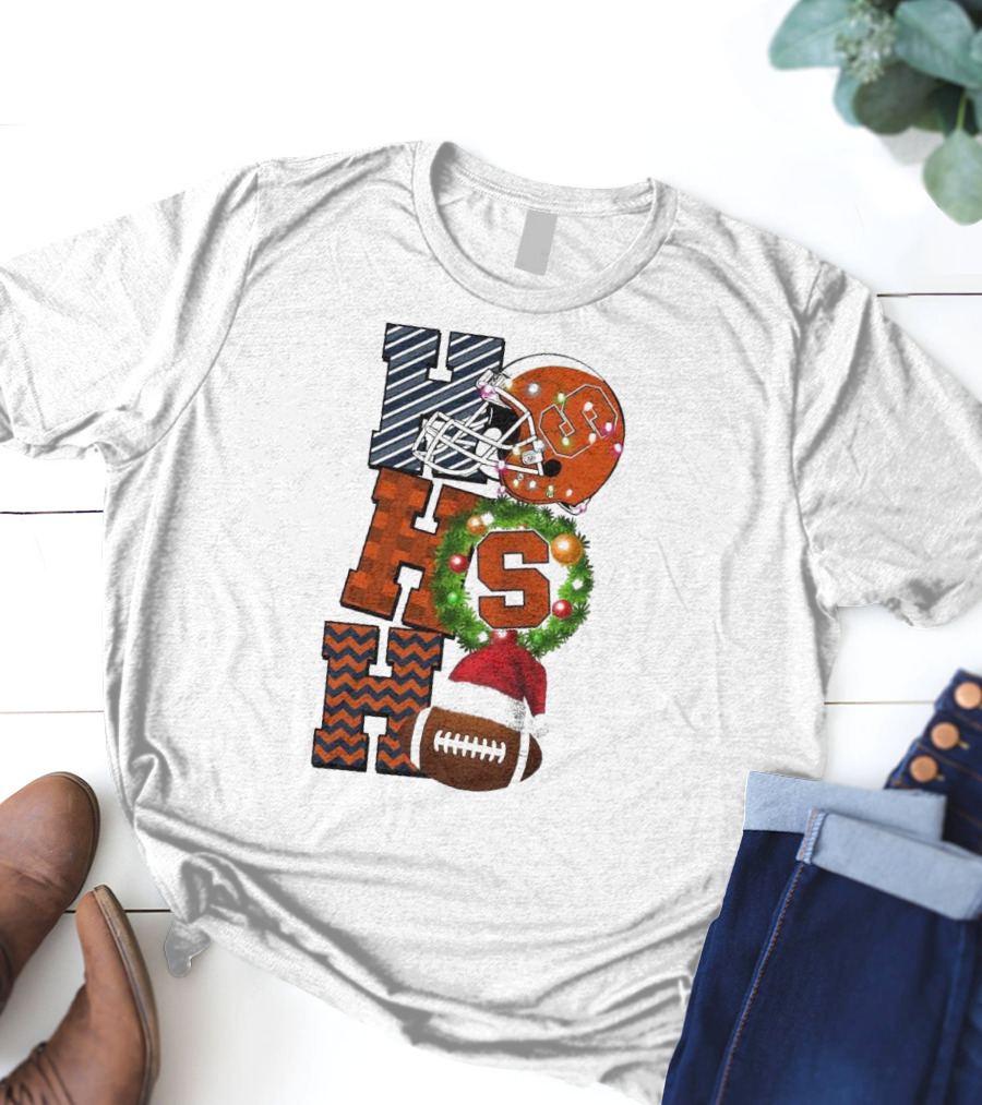 Syracuse Orange Football Ho Ho Ho Christmas Game Day T-Shirt