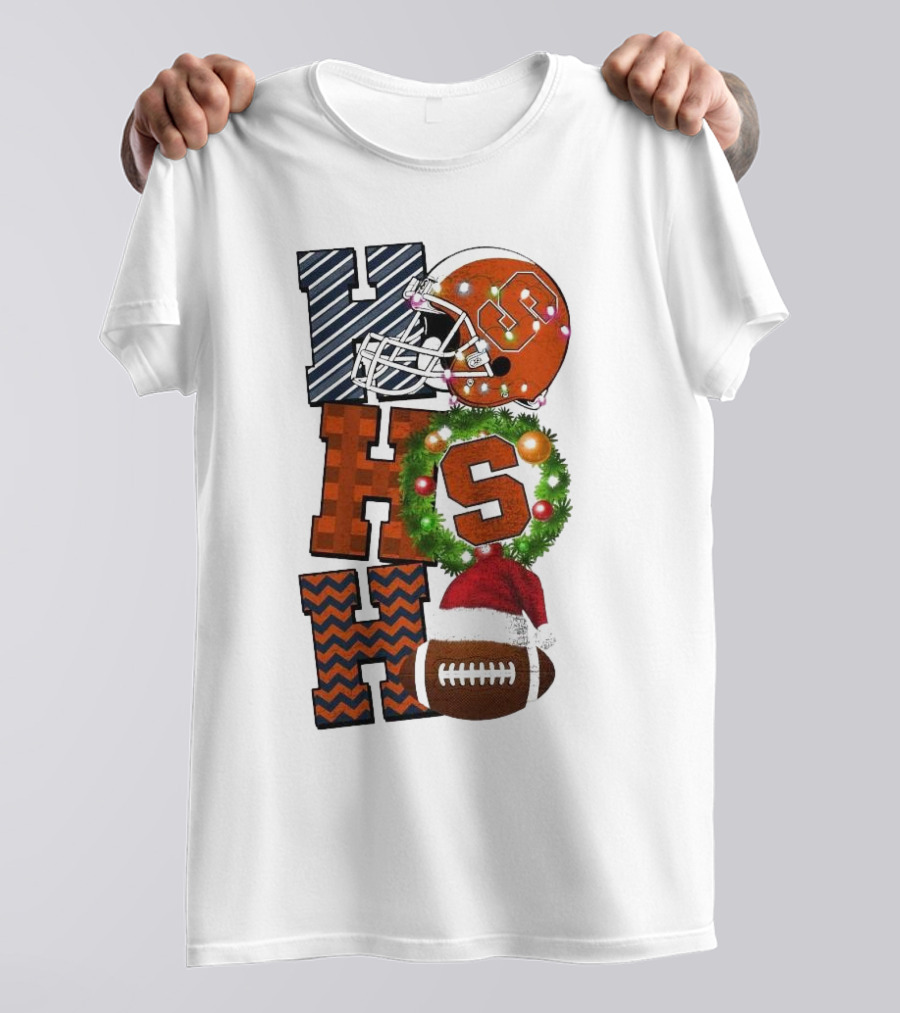 Syracuse Orange Football Ho Ho Ho Christmas Game Day T-Shirt