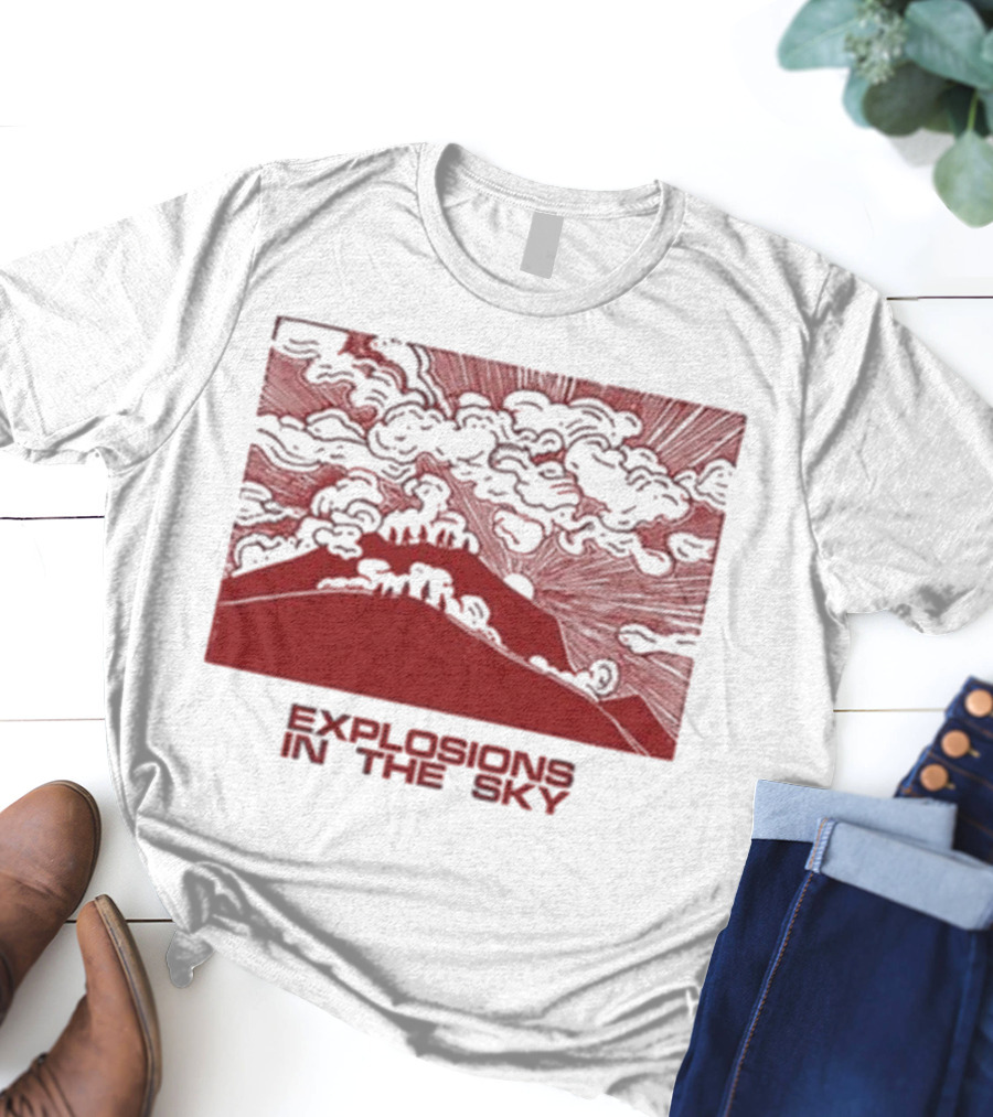 Explosions In The Sky End Natural Cloud Mountain Landscape T-Shirt