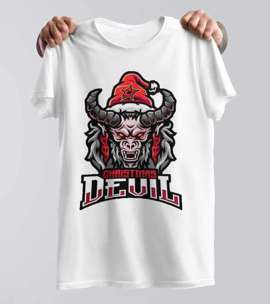Dallas Stars NHL Krampus Christmas Devil Hockey T-Shirt