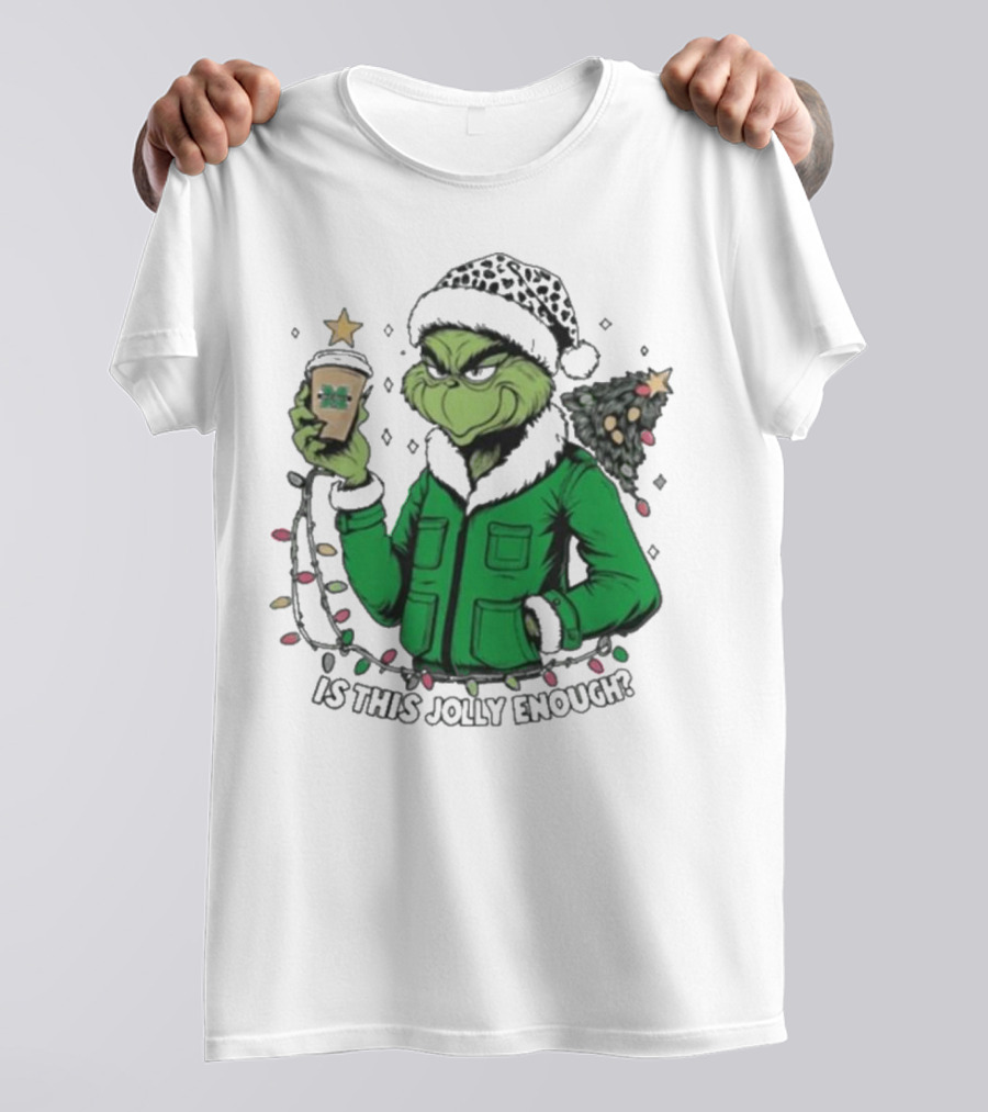 Marshall Thundering Herd Santa Grinch Is This Jolly Enough Merry Christmas T-Shirt