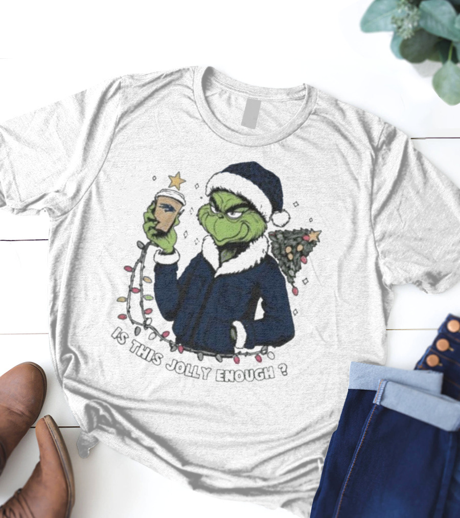 Nevada Wolf Pack Santa Grinch Is This Jolly Enough Merry Christmas T-Shirt