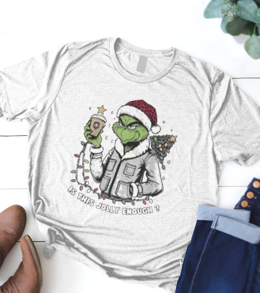 New Mexico Lobos X Santa Grinch Is This Jolly Enough Merry Christmas Festival T-Shirt