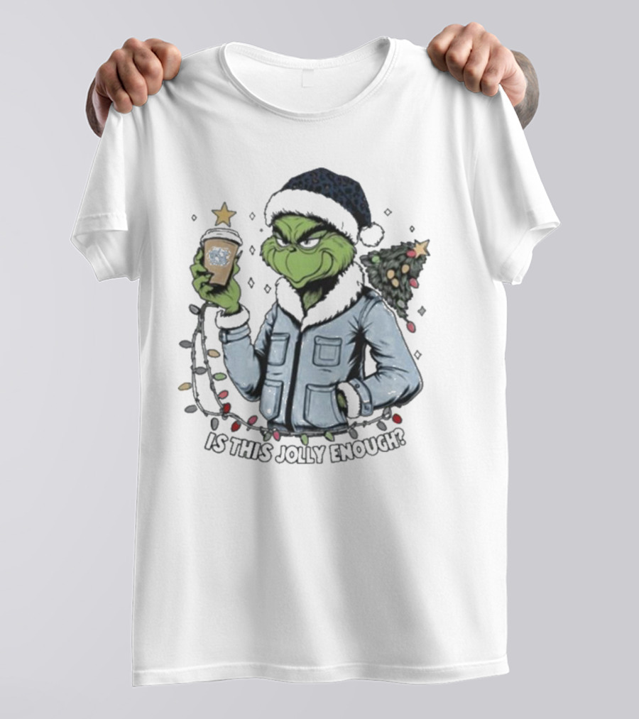 North Carolina Tar Heels Grinch Is This Jolly Enough Merry Christmas T-Shirt