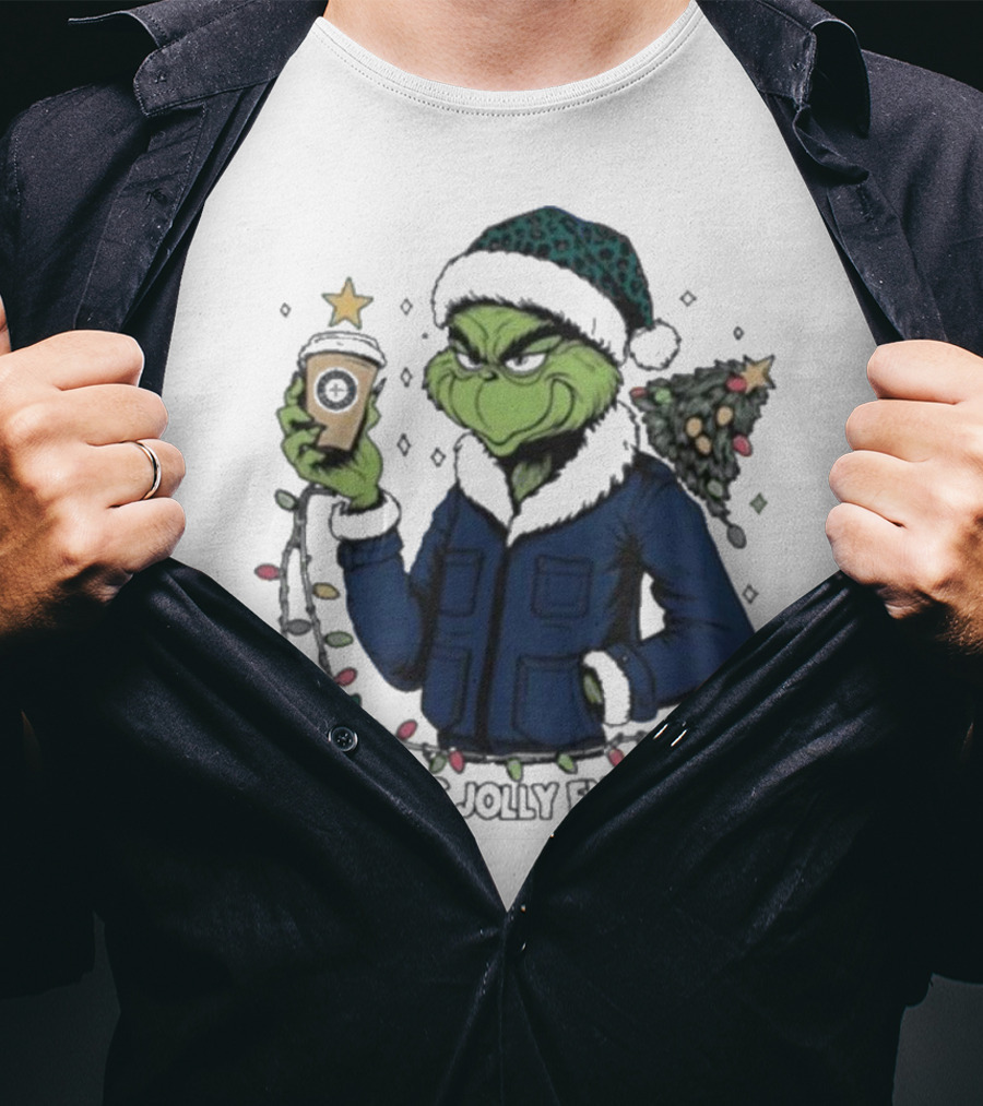 Seattle Mariners Grinch Christmas Jolly Enough Holiday Magic T-Shirt