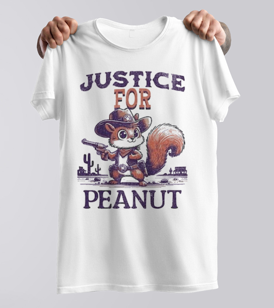 Justice For Peanut The Cowboy Squirrel T-Shirt