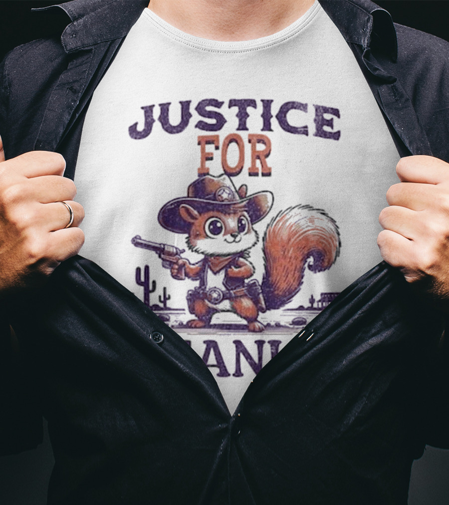 Justice For Peanut The Cowboy Squirrel T-Shirt