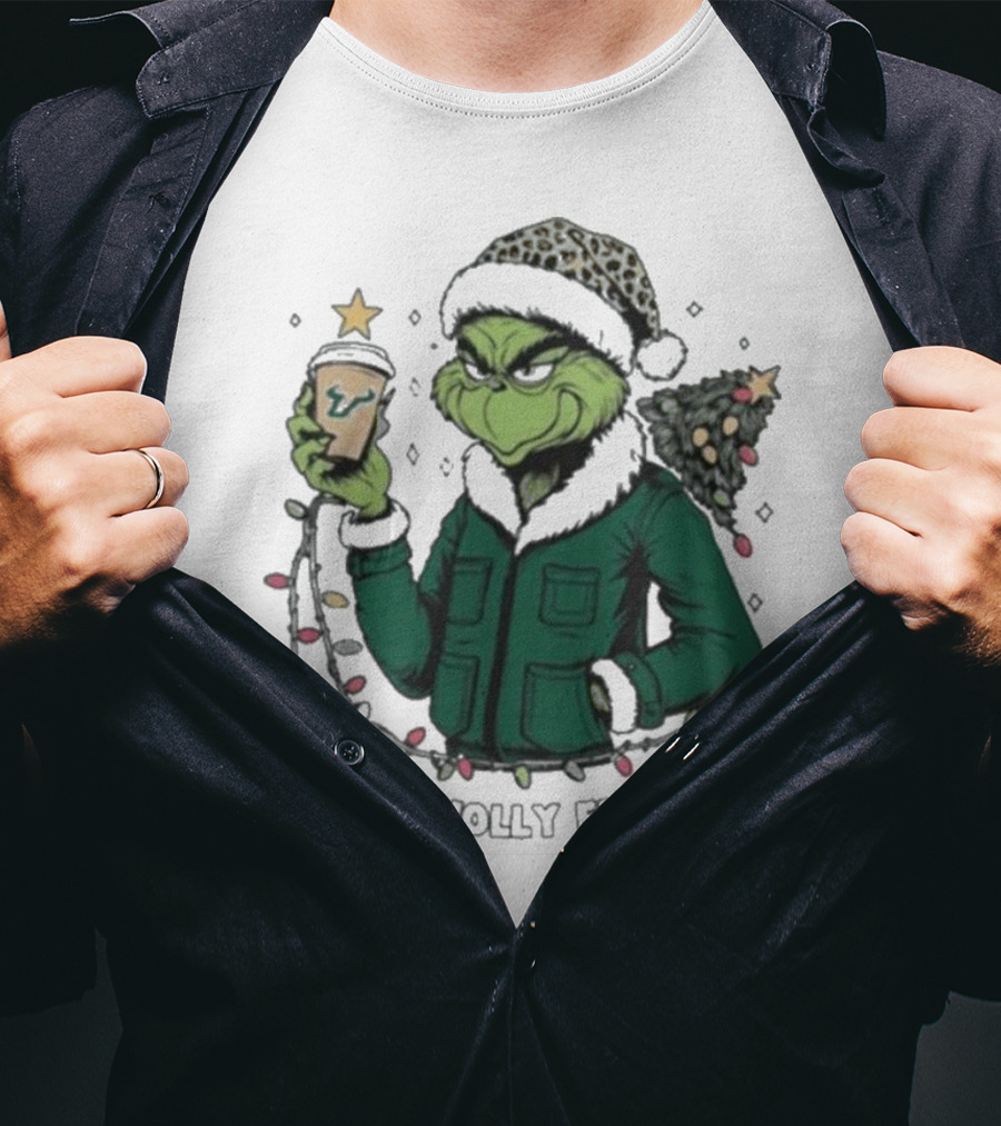 South Florida Bulls Grinch Is This Jolly Enough Merry Christmas T-Shirt