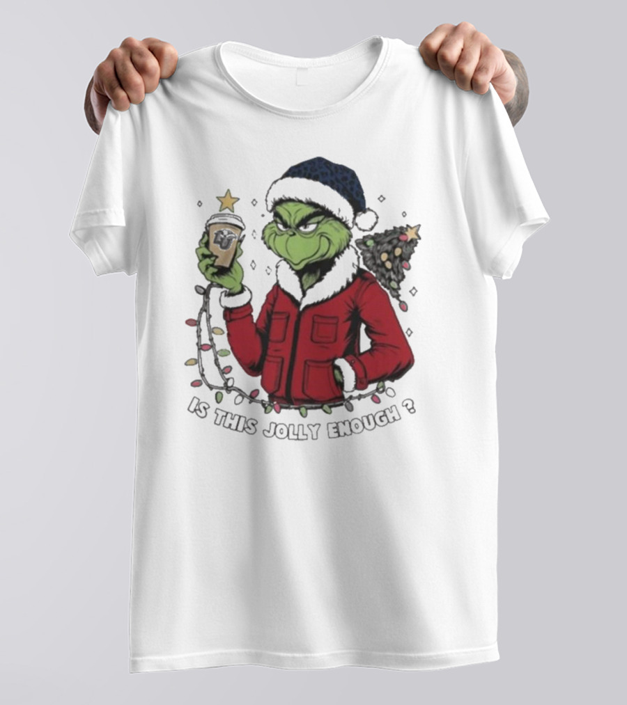 Liberty Flames Grinch Christmas Is This Jolly Enough Merry Christmas T-Shirt