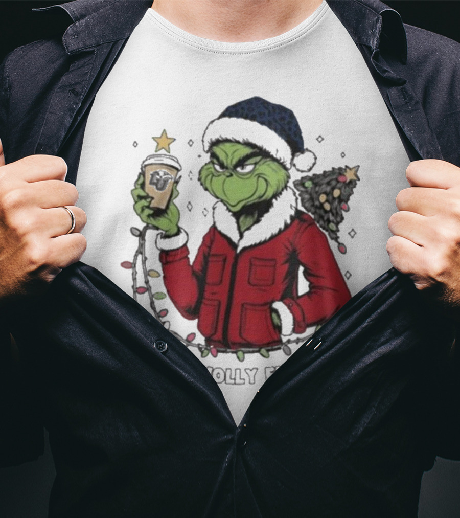 Liberty Flames Grinch Christmas Is This Jolly Enough Merry Christmas T-Shirt