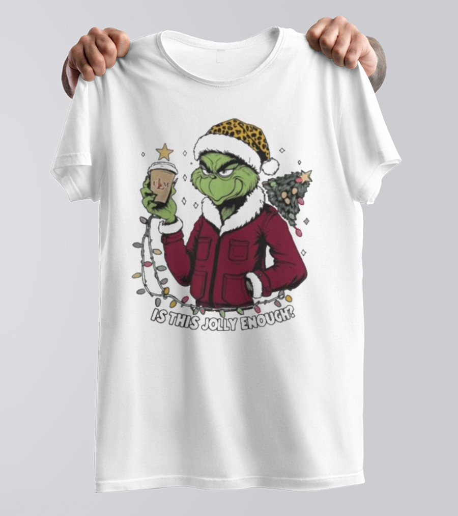 ULM Warhawks Santa Grinch Coffee Christmas Is This Jolly Enough T-Shirt