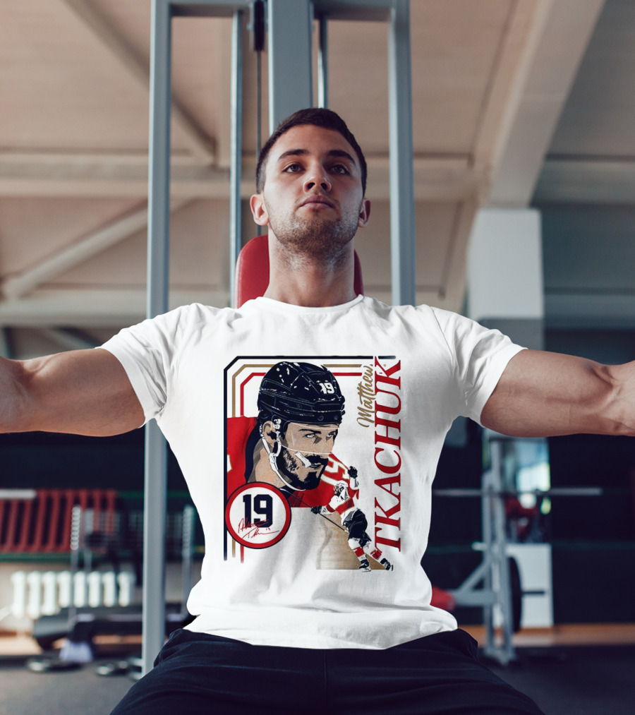 Matthew Tkachuk Number 19 Collage Frame Hockey T-Shirt