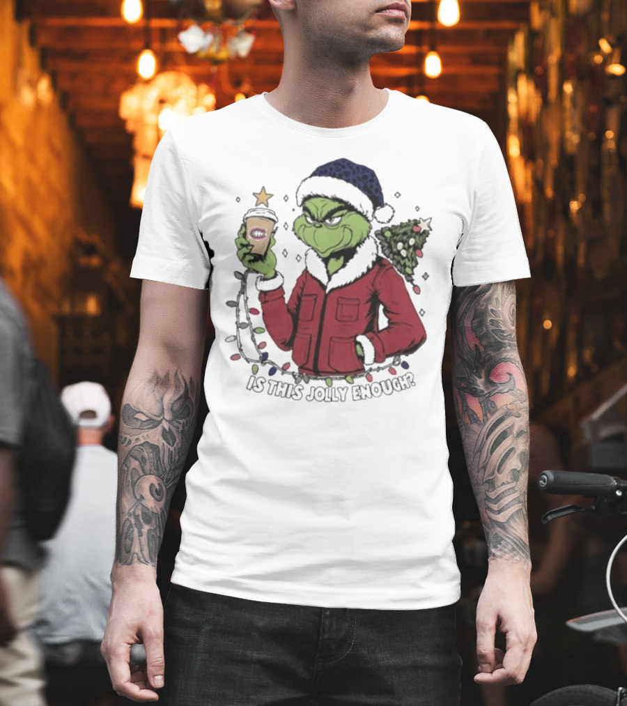 Montreal Canadiens Grinch Santa Is This Jolly Enough Merry Christmas T-Shirt